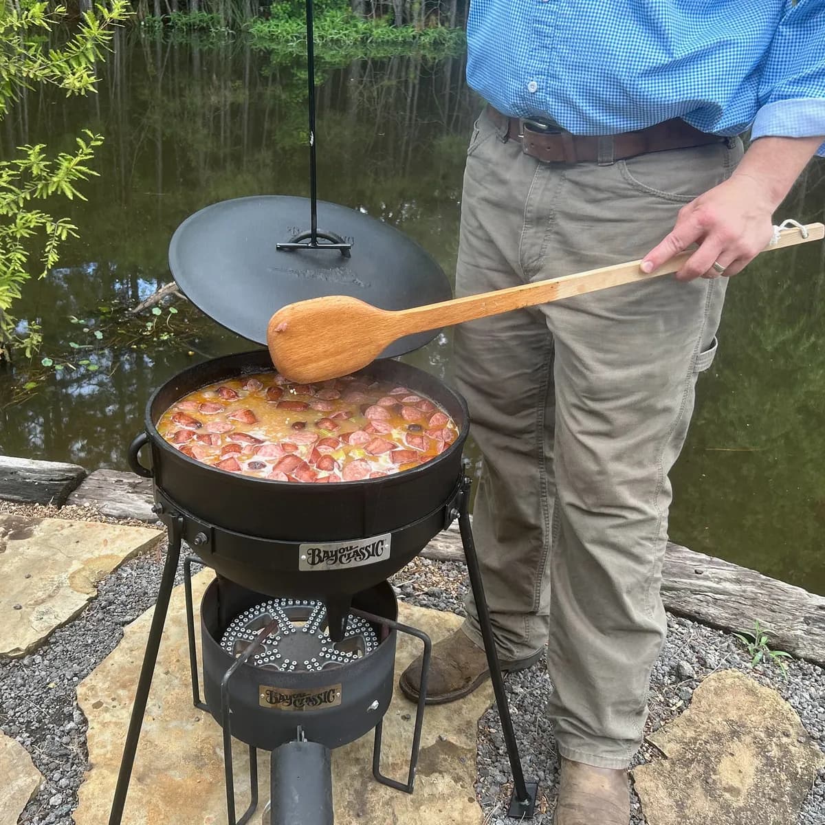 10gal Jambalaya Kettle Cast Iron Lid And Stand