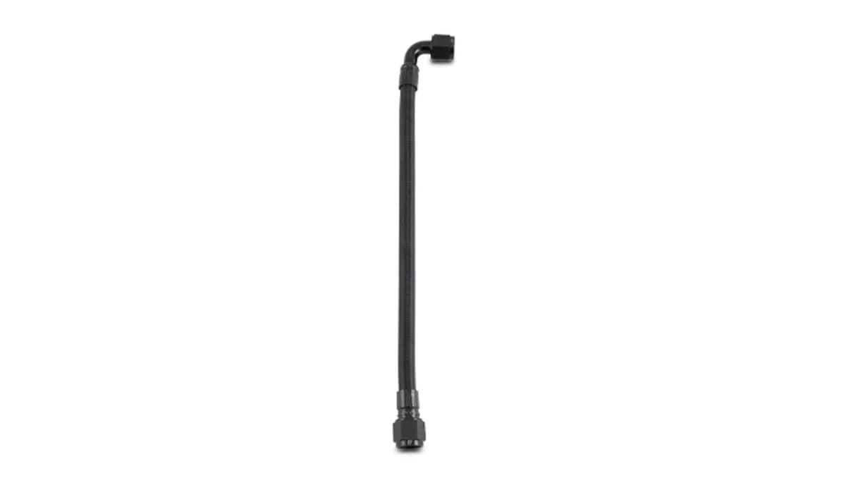 Pre Assembled Hose Assembly; -6AN; 12 in. Hose Length; Straight/90 Degrees Hose End Style; 12 in. PTFE w/6AN Female Fittings Straight/90 Degrees;