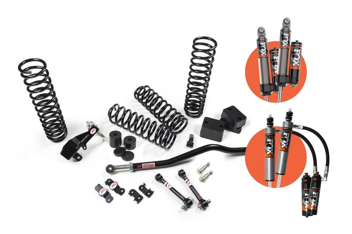 0718 Jeep JK Wrangler 4dr 3.5in Jventure Lift Kitfox 2.5 Pes R/R Dsc Shocks 4