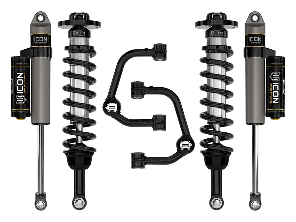 ICON 2021-2025 Ford F-150 4WD, 2.75-3.5" Lift, Stage 2 Suspension System, Tubular