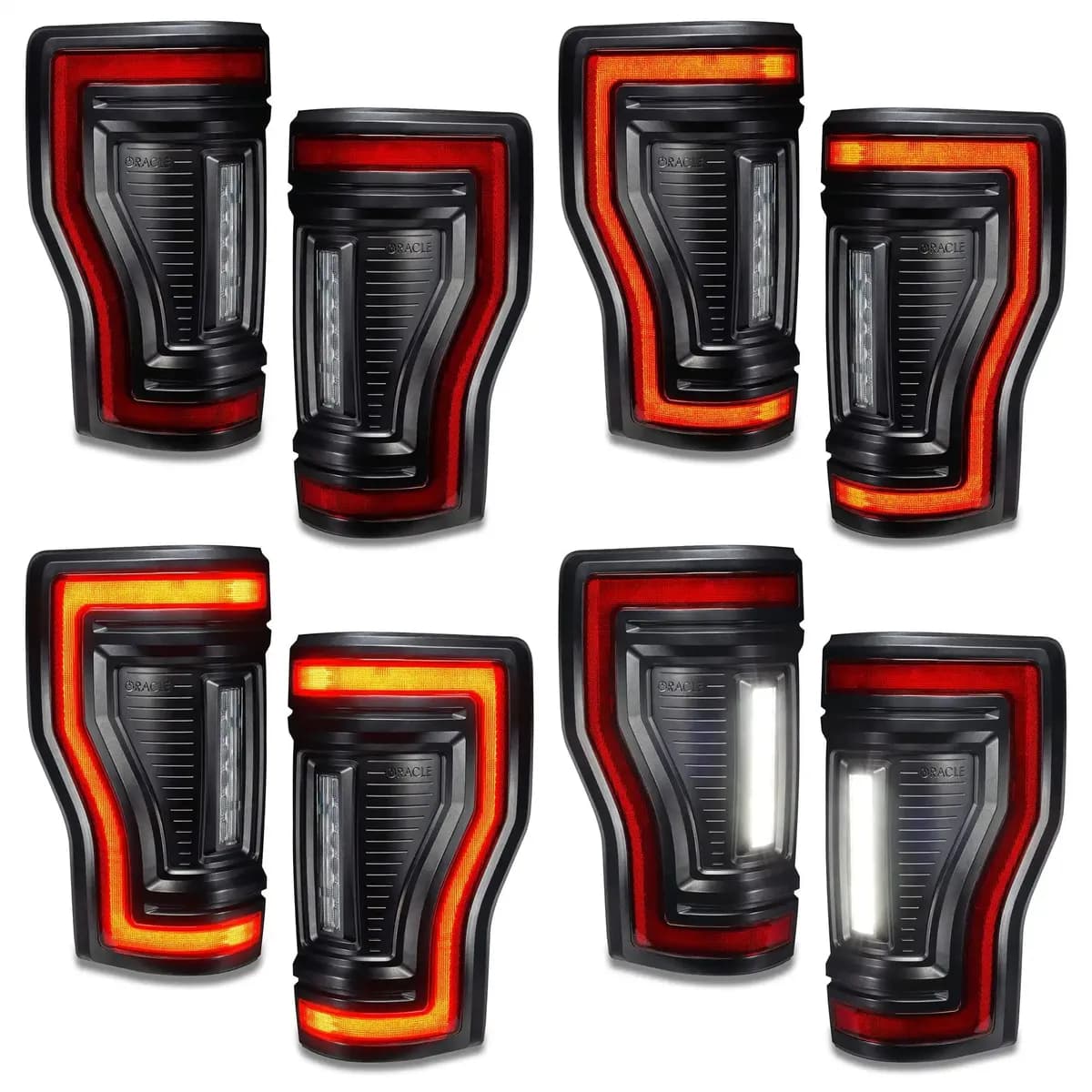ORACLE Lighting Black Series Flush Mount LED Tail Lights for 2017-2022 Ford F-250350 Superduty