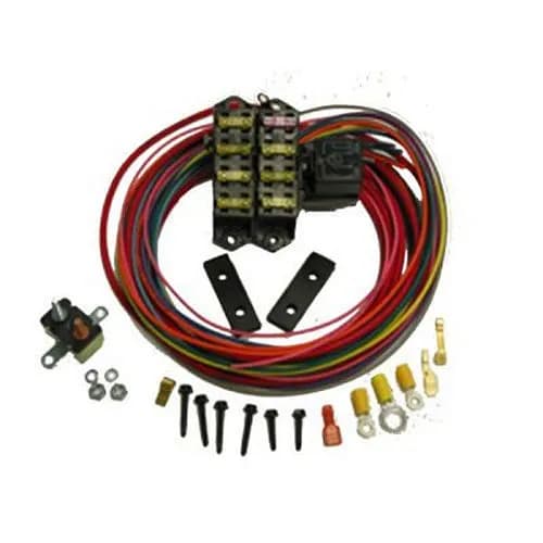 7-Circuit Auxiliary Fuse Block; 3 Constant-Hot/4 Ignition-Hot Circuits; Uses One 40 Amp Relay;