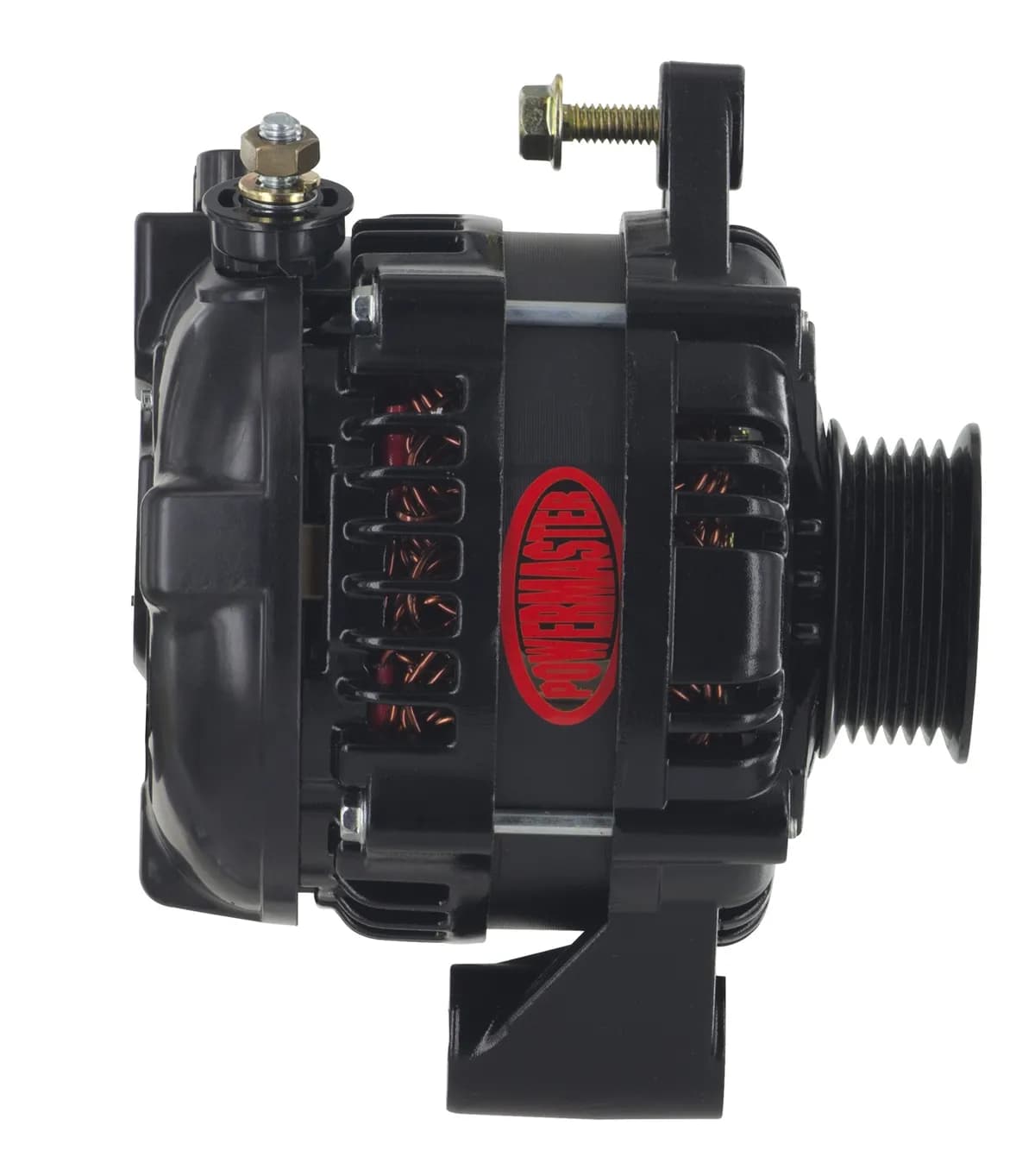 Alternator; GM; 175 Amp; 1 Wire Hair Pin Style; 6.61 In. Straight Mount; 10DN; 10si; 12si; CS130; 6 Groove; 175Top/145 Idle; Black;