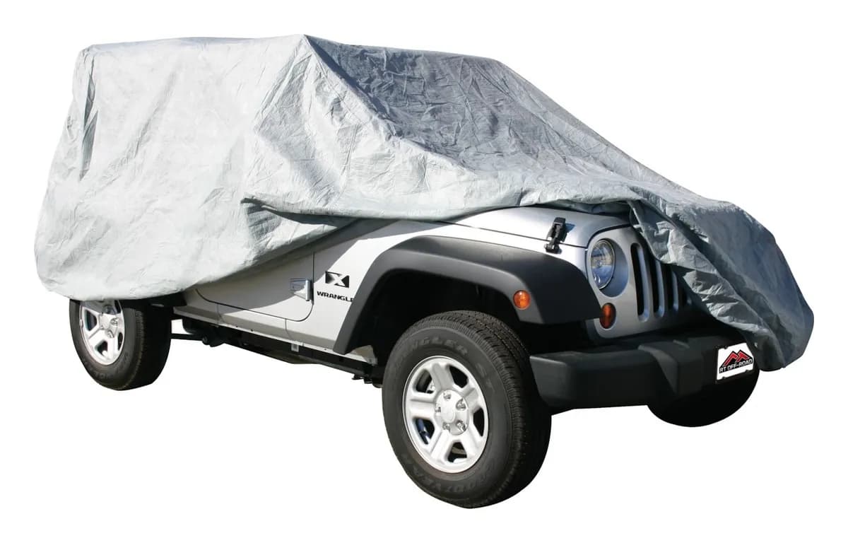 1987-1995 Wrangler YJ 2-Door model; Grey; 3 Layer; Includes Lock Cable & Storage Bag 1997-2006 Wrangler TJ 2-Door model; Grey; 3 Layer; Includes Lock Cable & Storage Bag