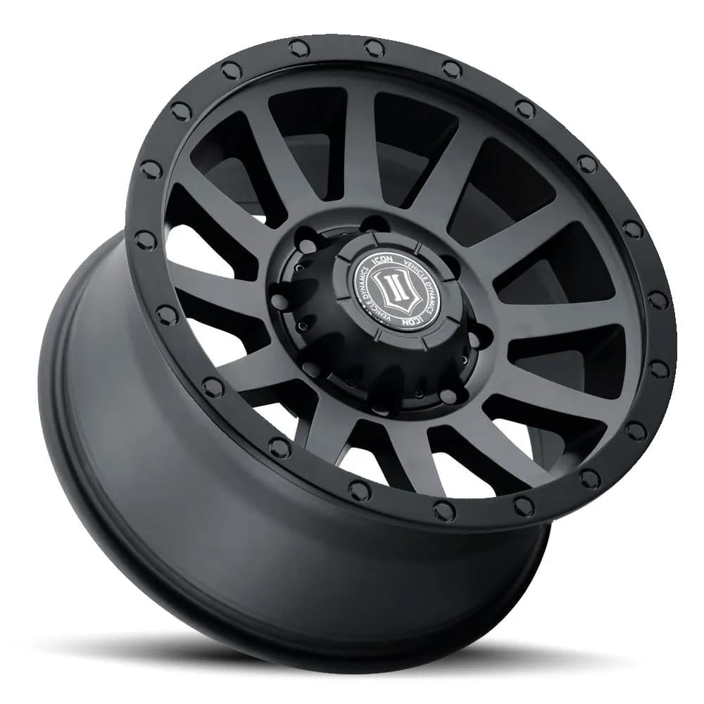 ICON Alloys Compression HD, Double Black, 18 x 9 / 8 x 180, 12mm Offset, 5.5" Backspace
