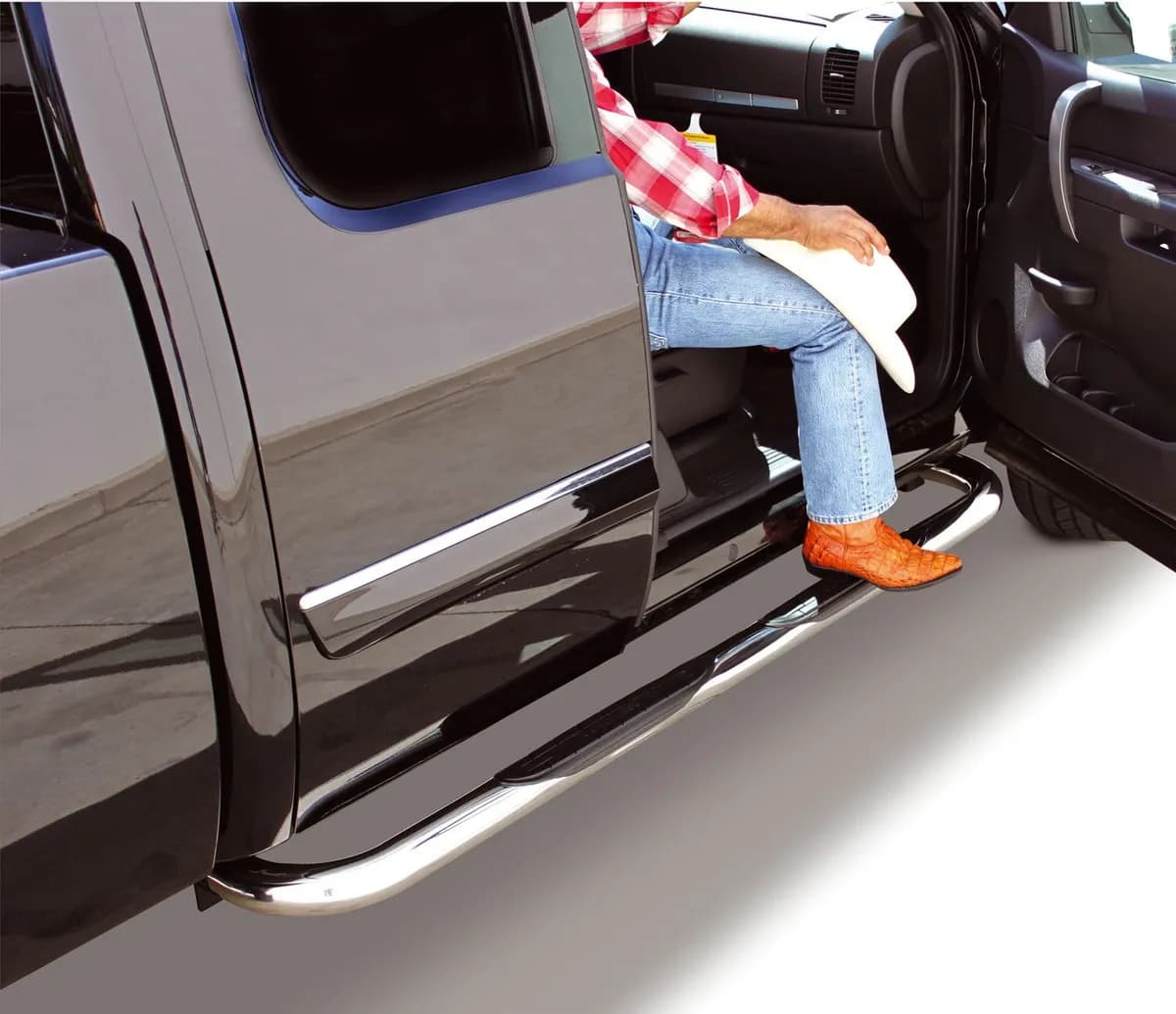 Go Rhino 4353PS - 4000 Series SideSteps With Mountins Bracket Kit - Polished Stainless Steel