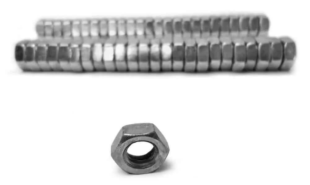 Nuts Bulk Jam 3/8-24 RH 50 Pack Grade 2 Plated Zinc Silver