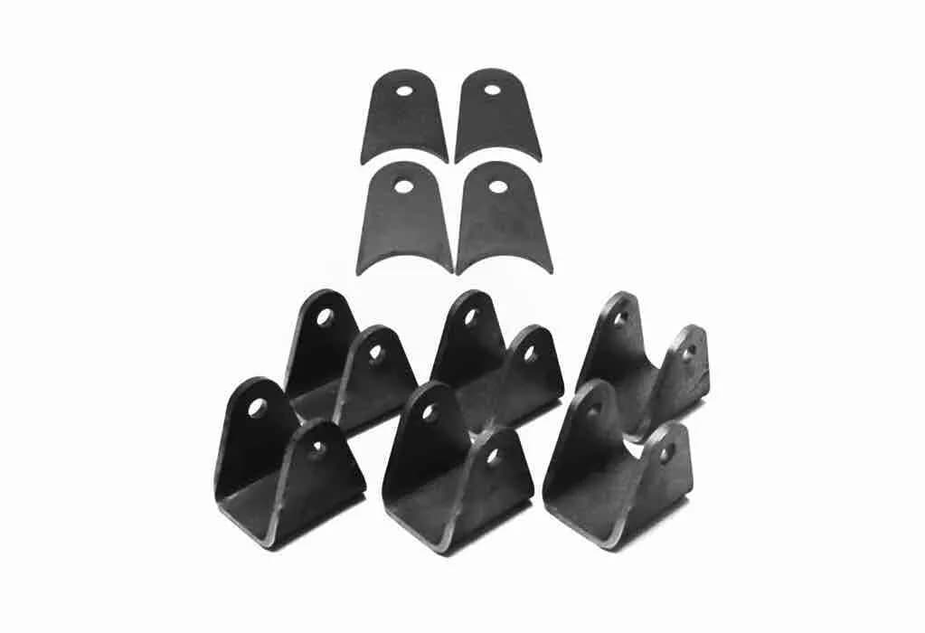 Steinjäger Tabs and Clevises, Weld On 4 Link Tab and Clevis Kits 0.500 Bore 3.00 Axle Diameter 2.50 Inch Clevis Jaw 2.00 Axle Tab Length 4 Axle Tabs, 6 Clevises