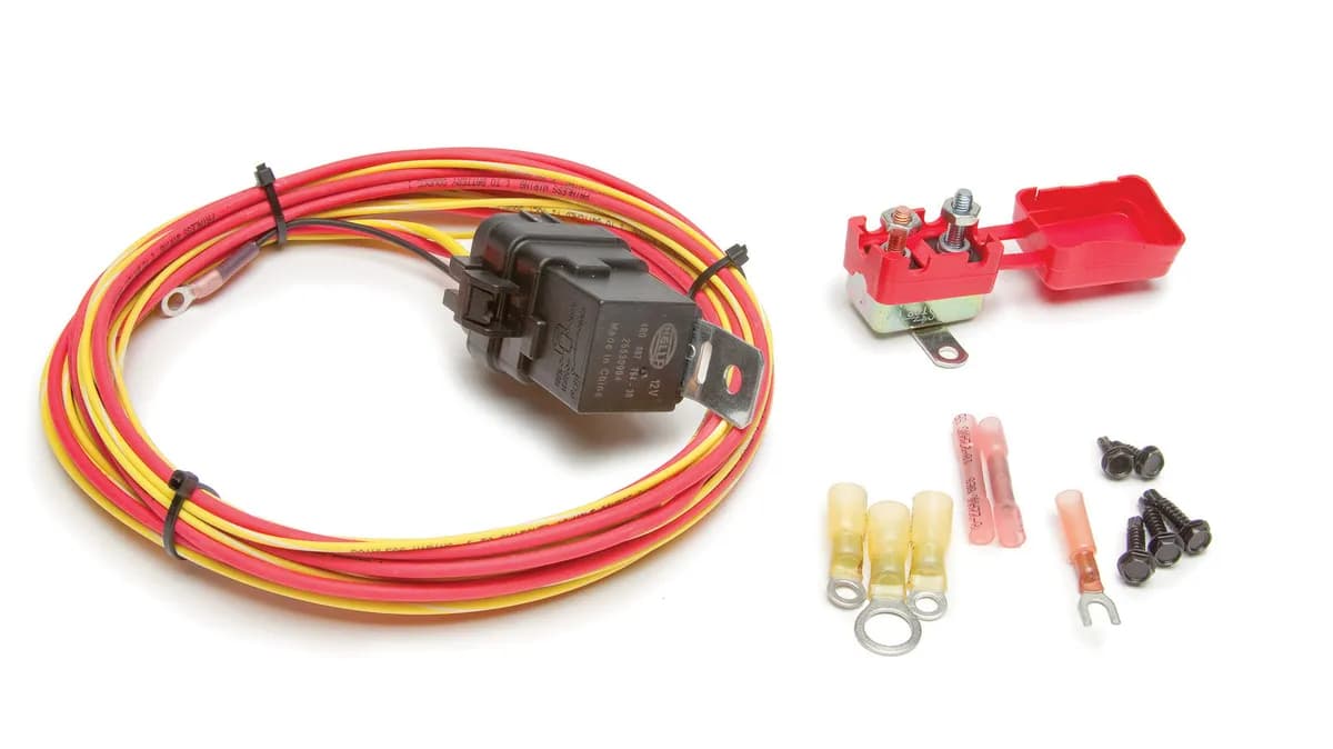 Weatherproof Fuel Pump Relay; Incl. Heavy Duty Relay/Circuit Breaker/Relay Base w/Harness/Extreme Condition Heat-Shrinkable Crimp-On Terminals/Mounting Hardware;