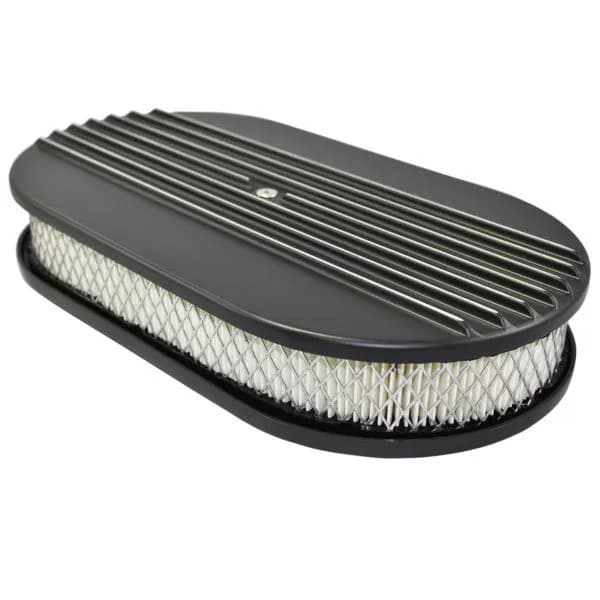 Air Cleaner Kit 15in X 2in Oval Half Finned Top