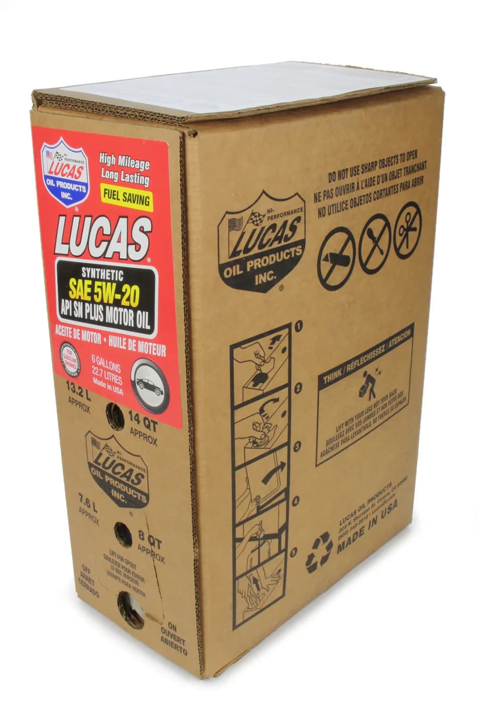 Synthetic SAE 5w20 Api sp Motor Oil 6 Gallon Box