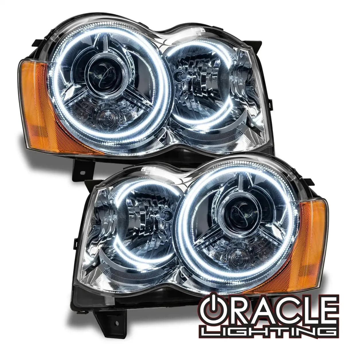 Oracle Lighting 2008-2010 Jeep Grand Cherokee Pre-Assembled LED Halo Headlights - HID