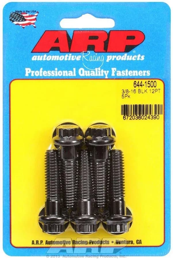 3/816 x 1.500 12pt 7/16 Wrenching Black Oxide Bolts