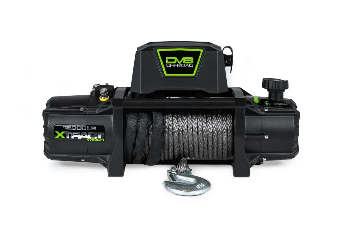 DV8 Universal Offroad Xtract 12k Synthetic Rope Winch