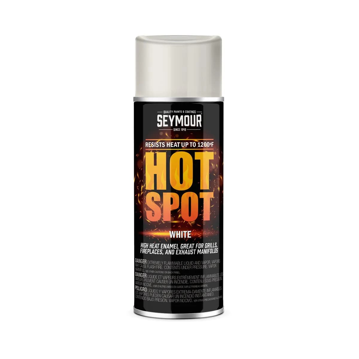 Seymour 16-1202 Hot Spot High Temperature Spray Paint White 12 oz 16-1202