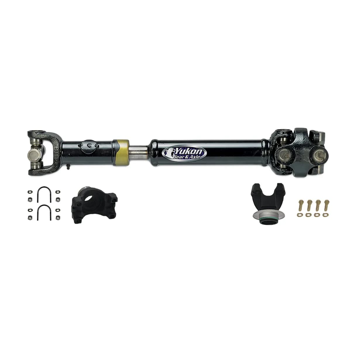 Yukon Heavy Duty Driveshaft for 07-11 JK rear. 1310 U/Joint. Fits 2-door Rubicon and non-Rubicon. Fits up to 4.5" lifts w/ 35" tires. Fits Automatic & Manual Transmissions.