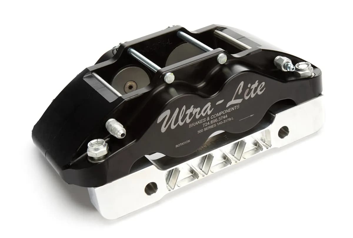 Brake Caliper Radial Mnt Black Alum Left Side