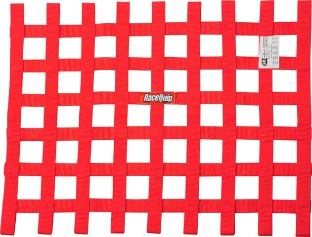 Ribbon Style Race Car Window Net Sfi 27.1 Certified; Red 18 h x 24 w