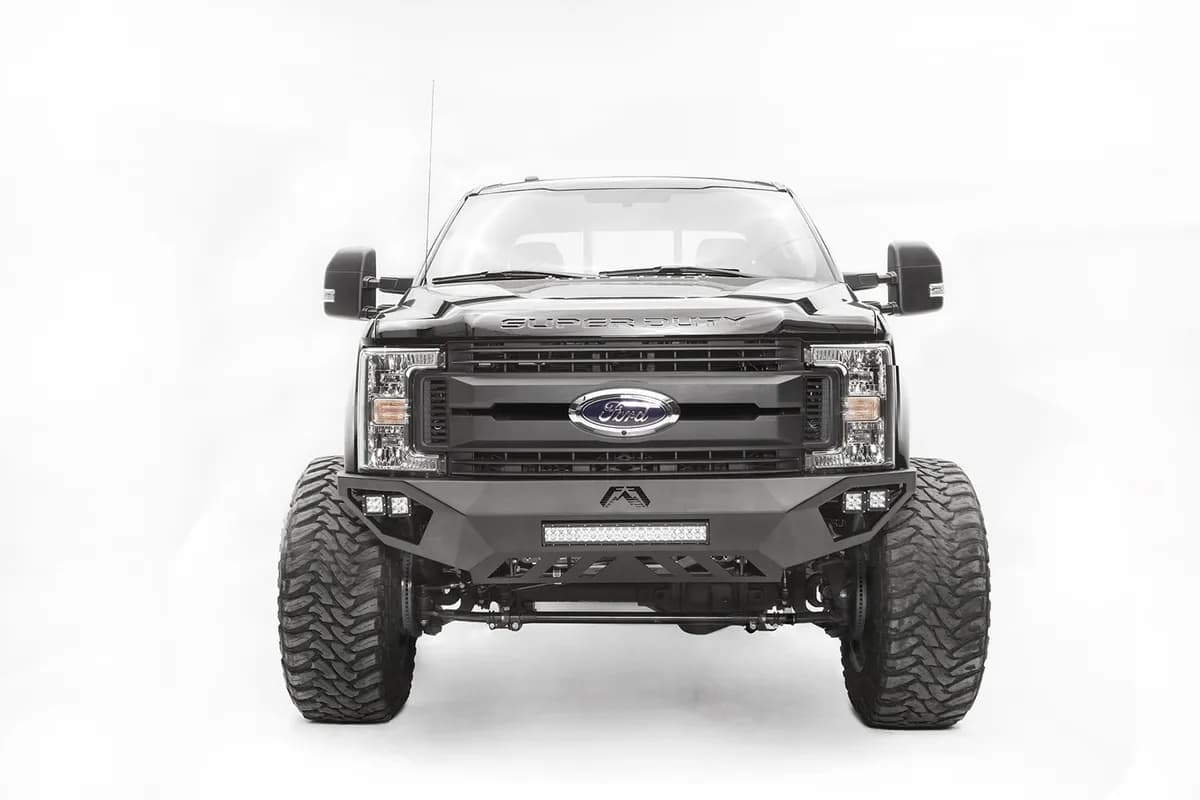 Vengeance Front Bumper; 2 Stage Black Powder Coated; w/No Guard;