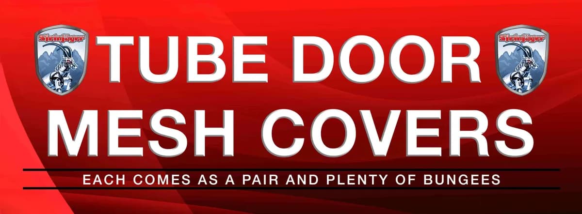 Header Sign 18.375 inches wide x 5.5 inches high Tube Door Mesh Covers