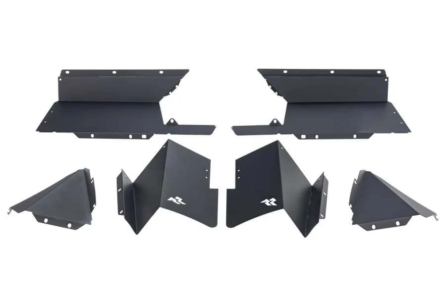 Inner Fender Liners Rear Aluminum Blk; 2020 Jeep Gladiator Jt