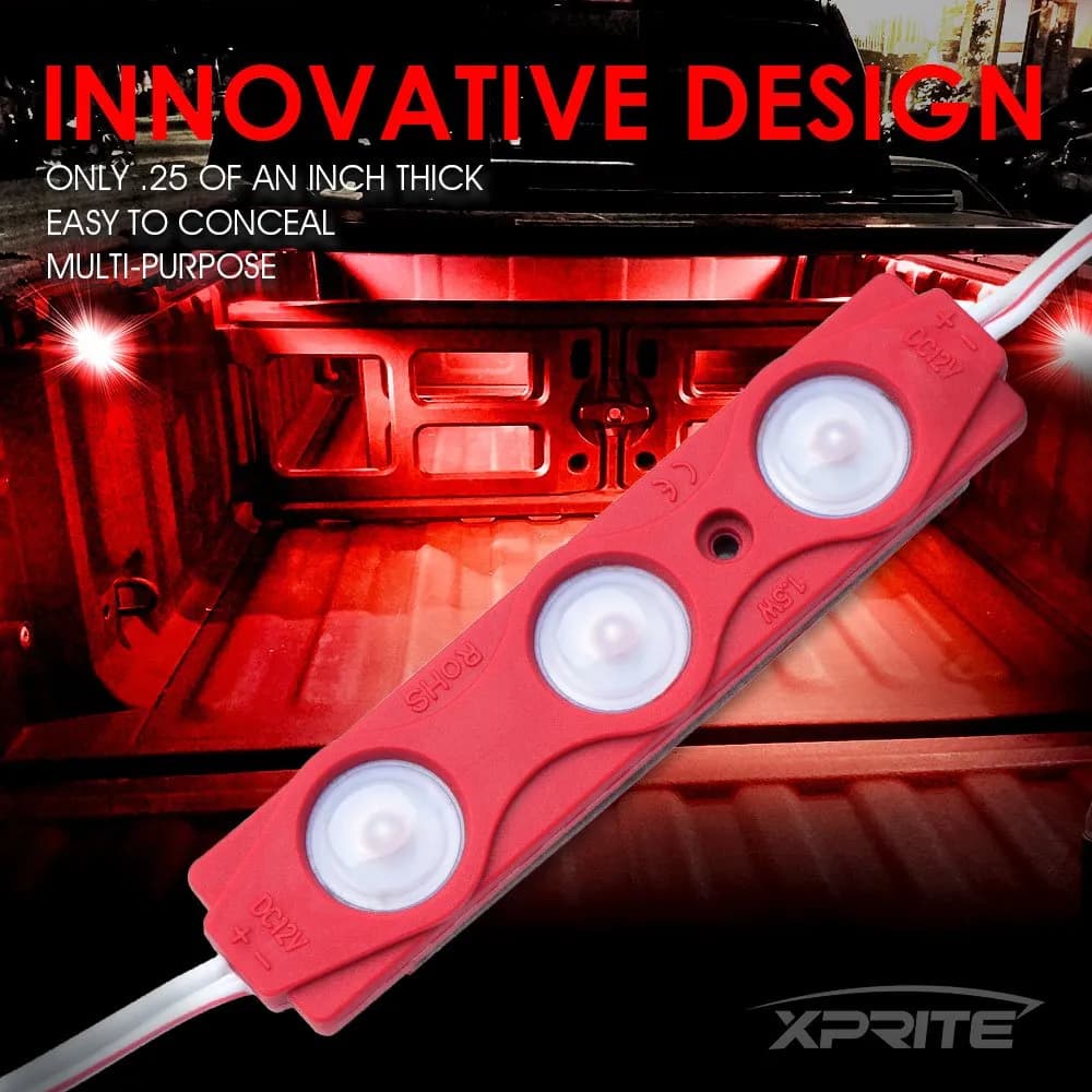 Xprite 8 LED Rock Light Pods Truck Bed Lighting Kit with Switch