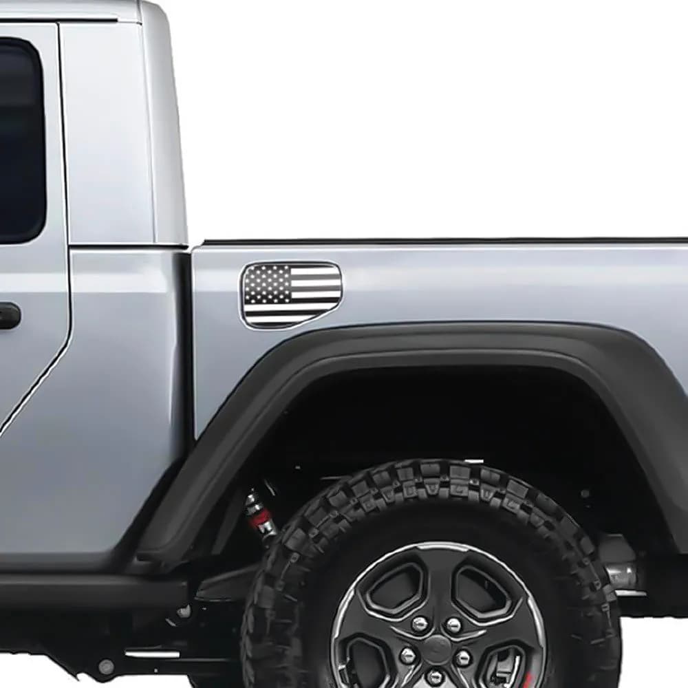 Black & Clear Flag Gas Cap Decal for JT or Gladiator