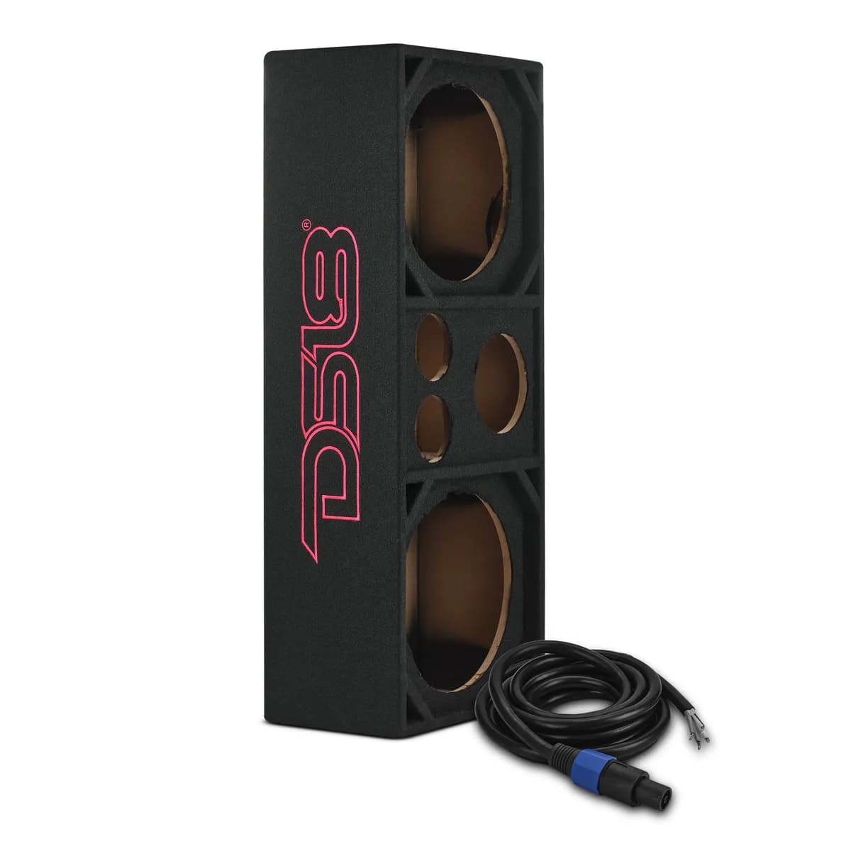 2 x 12” Mids, 2 x 3.6” Tweeters & 1 x 5.7” Horn Difuser | Ported | Speakon Cable & Terminal Included | 1/2” MDF | Black Carpet