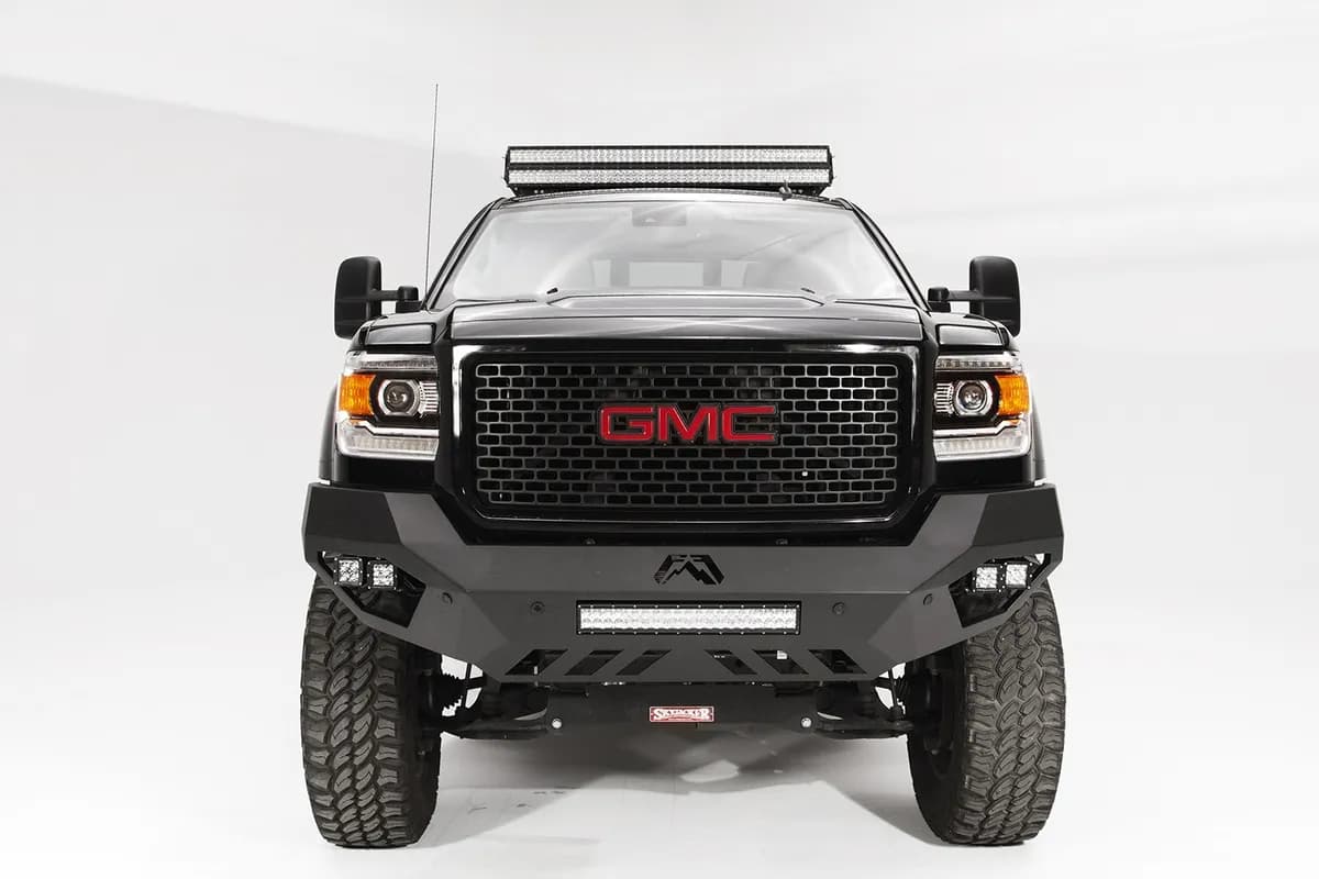 1519 Sierra 2500/3500hd Vengeance Front Sensor Bumper w/ no Guard Matte Black
