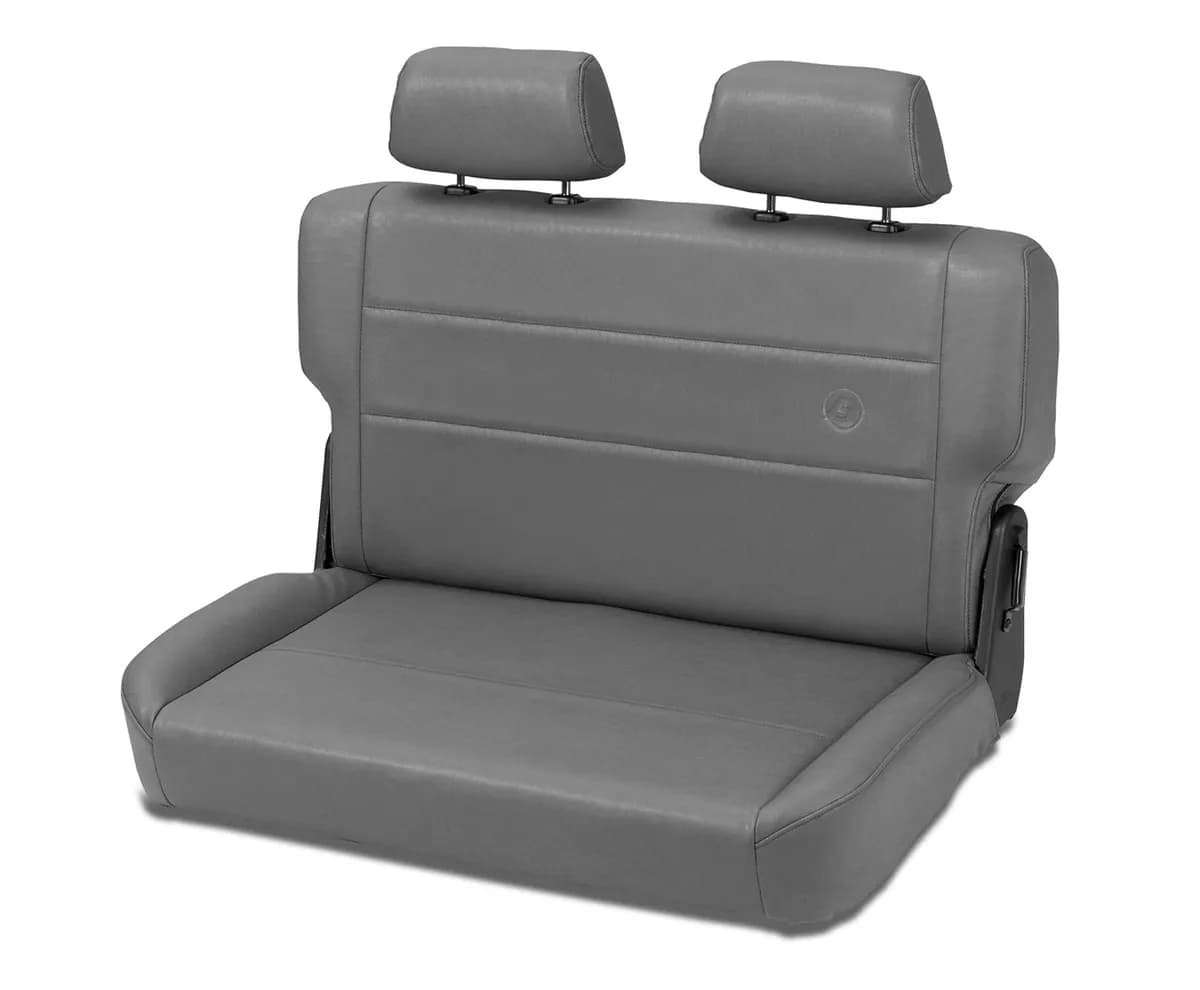 Charcoal/Gray Trailmax II Seats Trailmax II F & T Bench Seat, Rear, all vinyl Jeep 55-95 CJ5 , CJ7 & Wrangler;