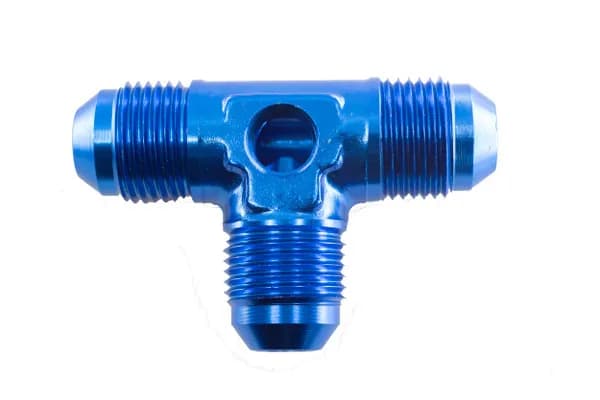 06 an Male Flare Tee With 1/8 in Npt Portblue