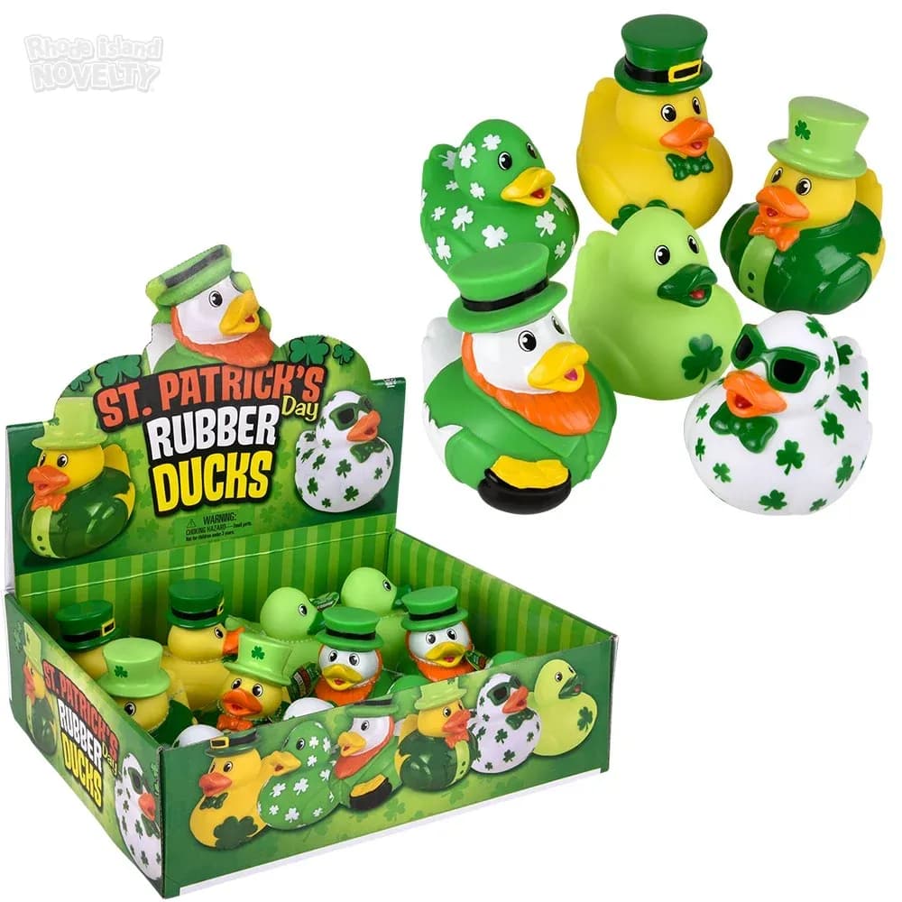 St. Patrick's Day Rubber Duckies 3.5\" 12ct