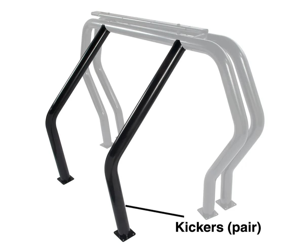 Go Rhino 9560B - Bed Bar Component - Pair of Kickers (Between Wheel Wells) - Black Powdercoat