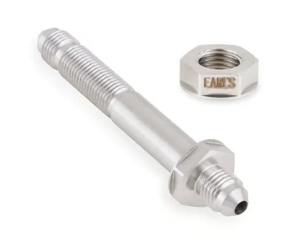 Earl's Straight -3 Bulkhead - Stainless Steel Long - Through Frame Style Fitting - 1.5" to 2.0"