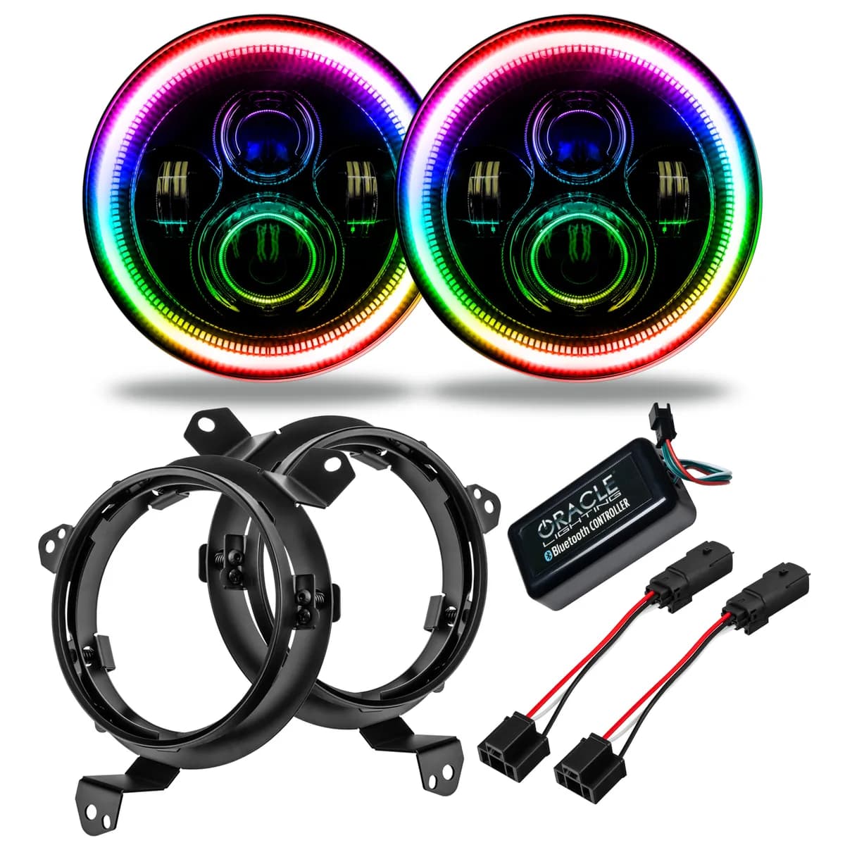 ORACLE Lighting Jeep Wrangler JL/Gladiator JT Dynamic ColorSHIFT® 7" High Powered LED Headlights (Pair)