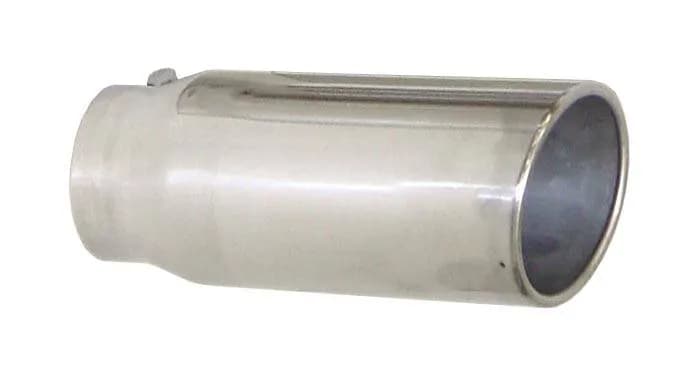 Exhaust Tail Pipe Tip 2.5 in ID x 5 in OD x 18 in 5 in Tip Bolt On Hardware Not Incl Polished 304 Stainless Steel Pypes Exhaust
