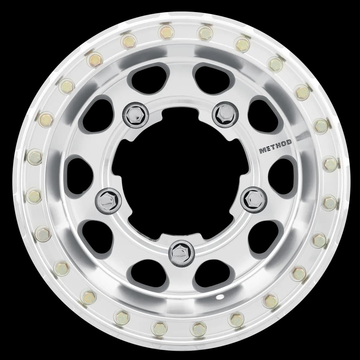 Aluminum Wheels 15x4.5 Buggy Beadlock MR103 Bolt Pattern 5 On 205 Offset -25 Lip Size 2.05 Raw Machined Method