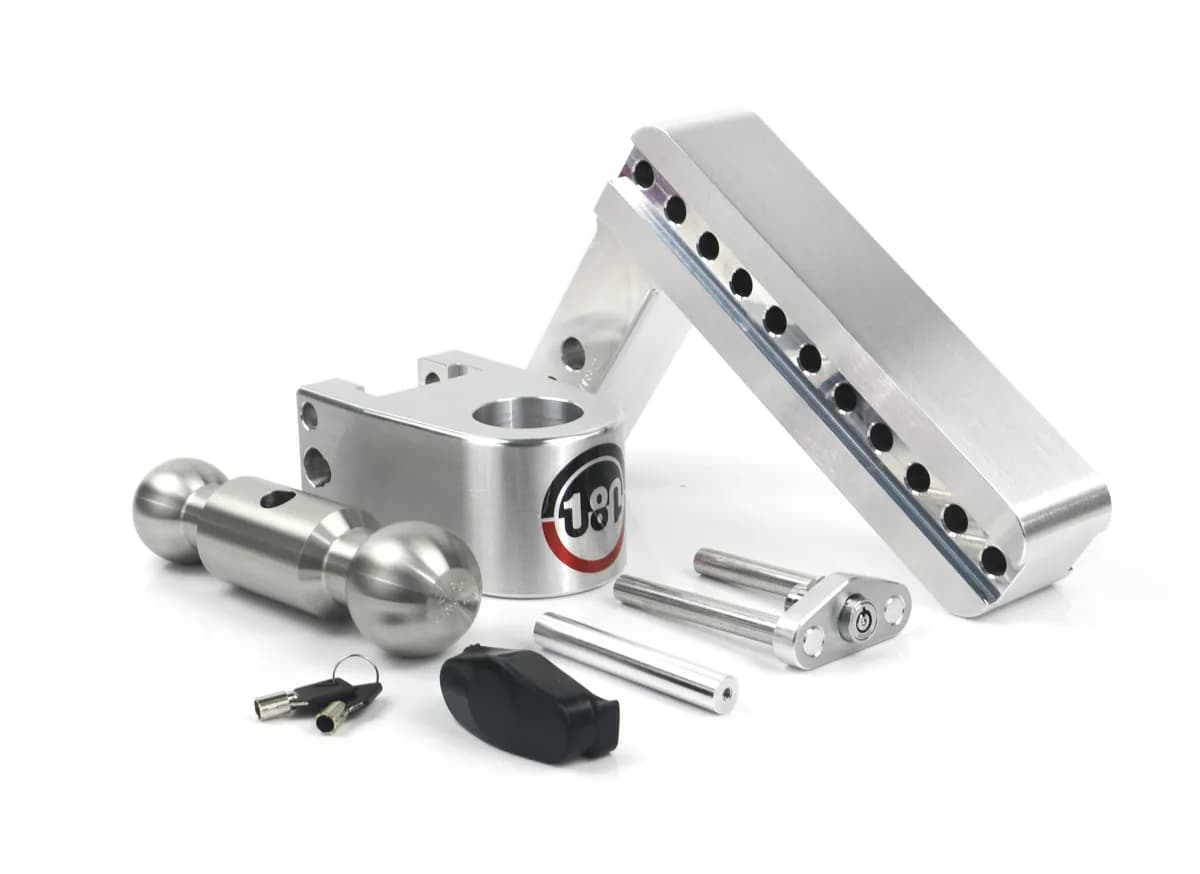 Turnover Ball 8in Drop Hitch w/ 2in Shank 8k/10k Gtwr W/Dual Pin Lock