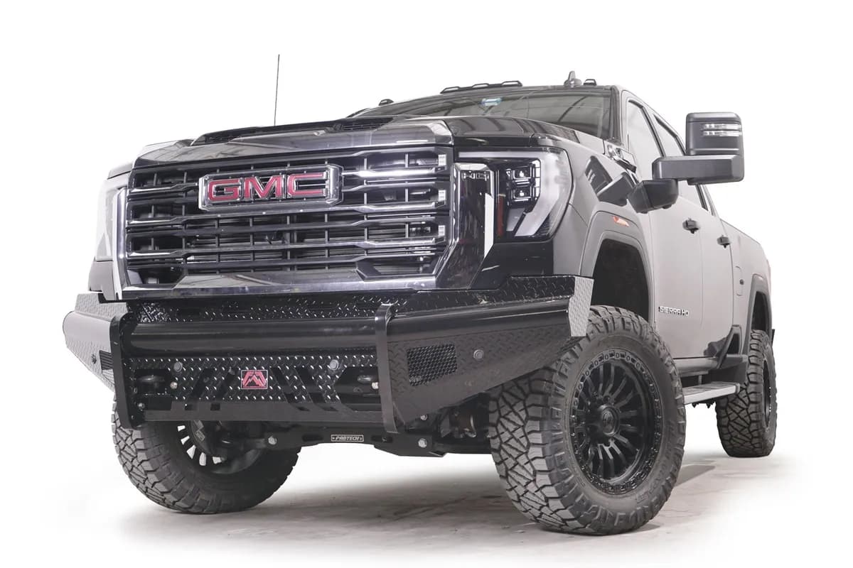 24c Sierra 2500/3500 Steel Sensor Front Bumper w/ no Guard Gloss Black