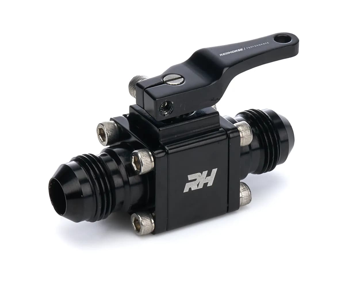 Inline Shut Off Valve 8AN Male Inlet/Outlet