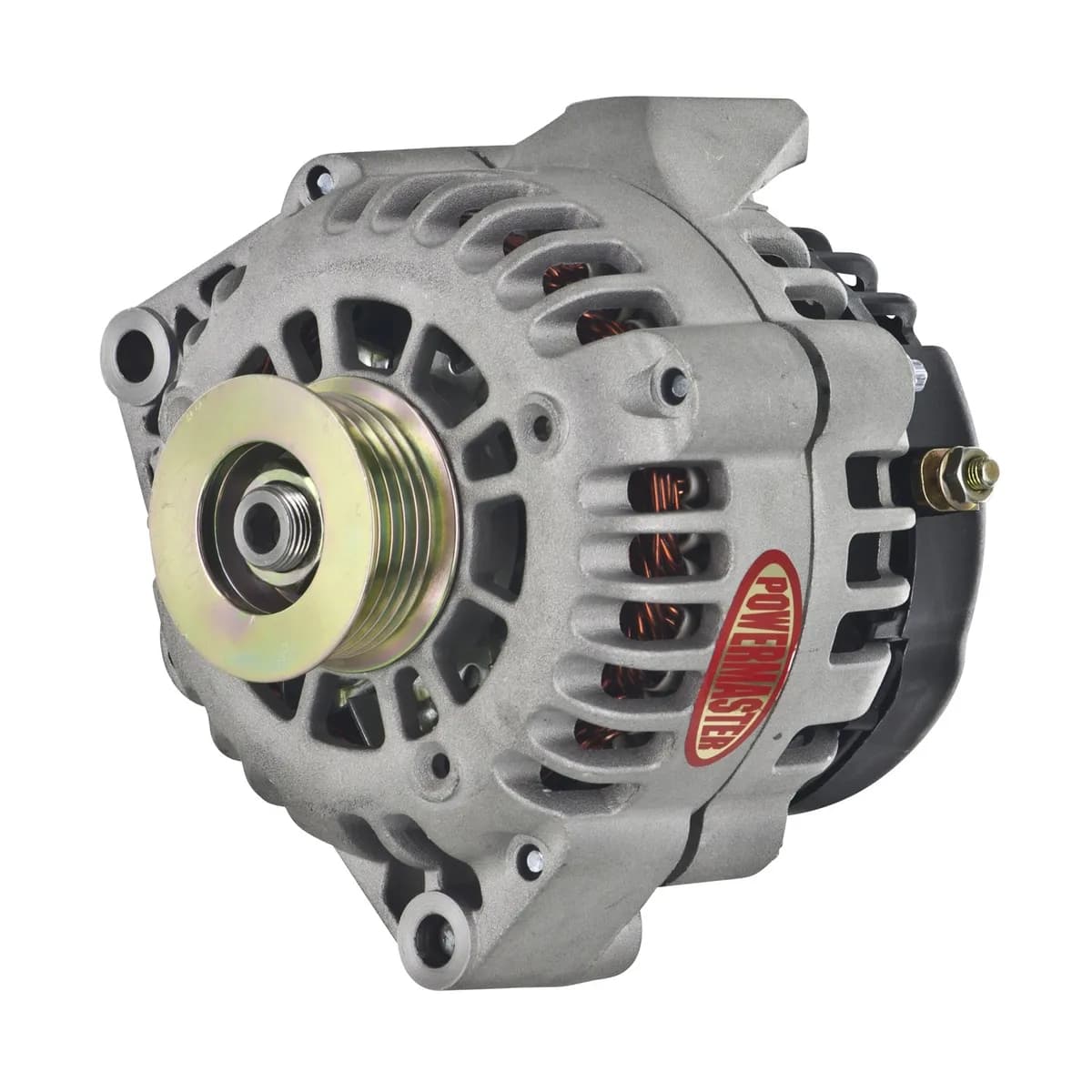 Alternator; CS130D; 165 Amp; 100 Idle; 6 Groove Pulley; PLIS Voltage Regulator; Side Battery Post; Natural;