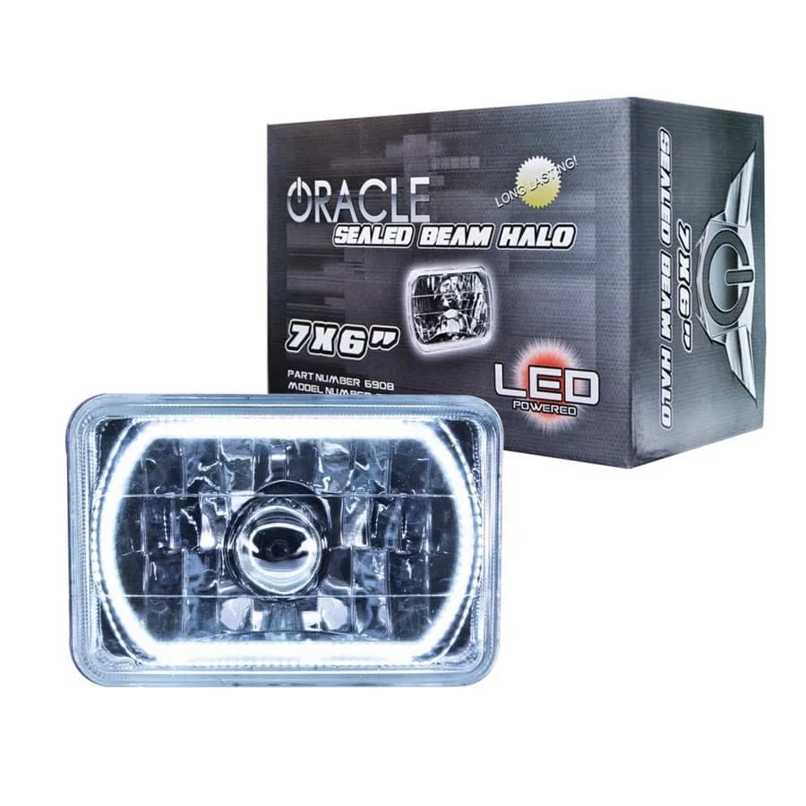 Pre-Installed Lights7x6? Sealed Beam - White Sealed Beam - Rectangular White