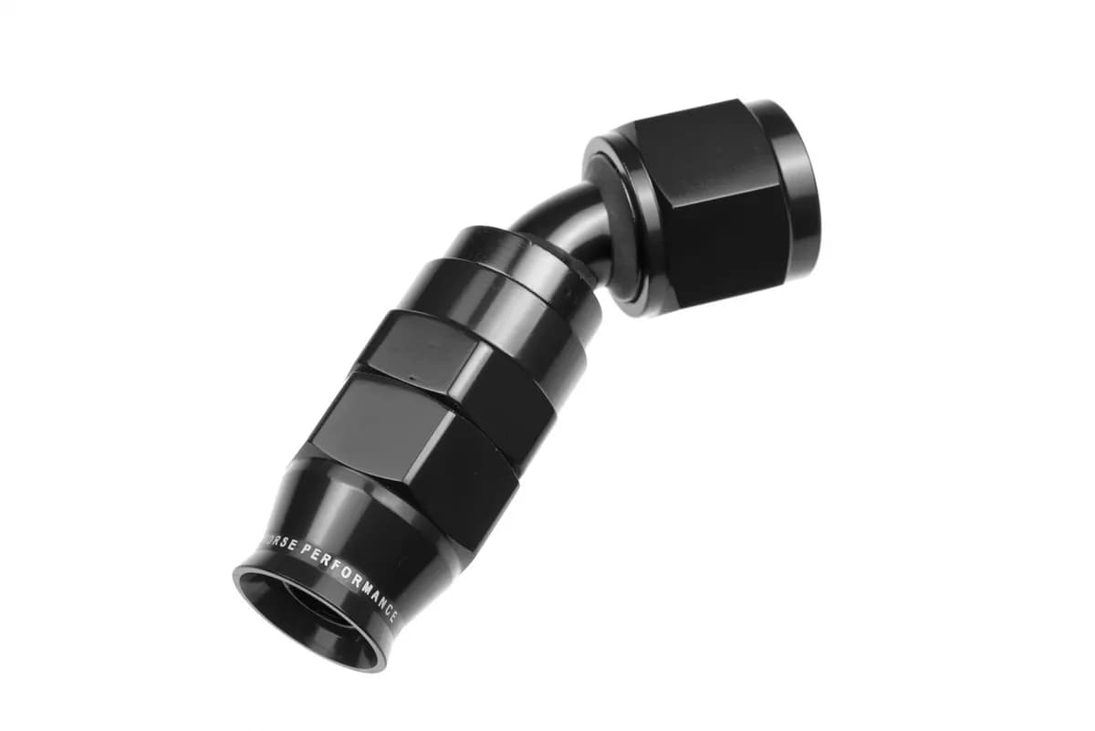 10 an 45 Degree Ptfe Reusable Hose End Black
