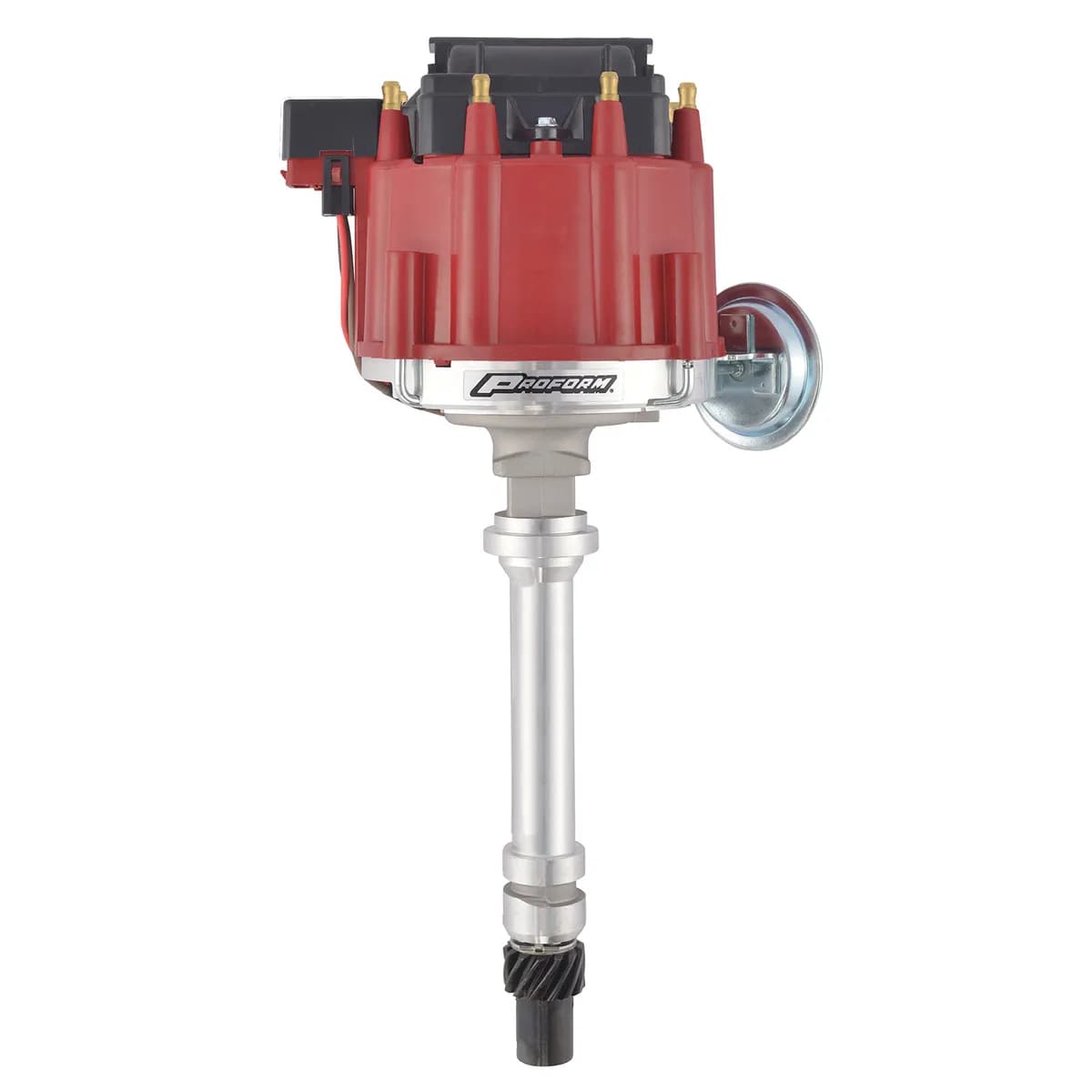 HEI Distributor Racing Type w/Vac-Adv Red Cap Polished For Chevy V8 Engines Proform