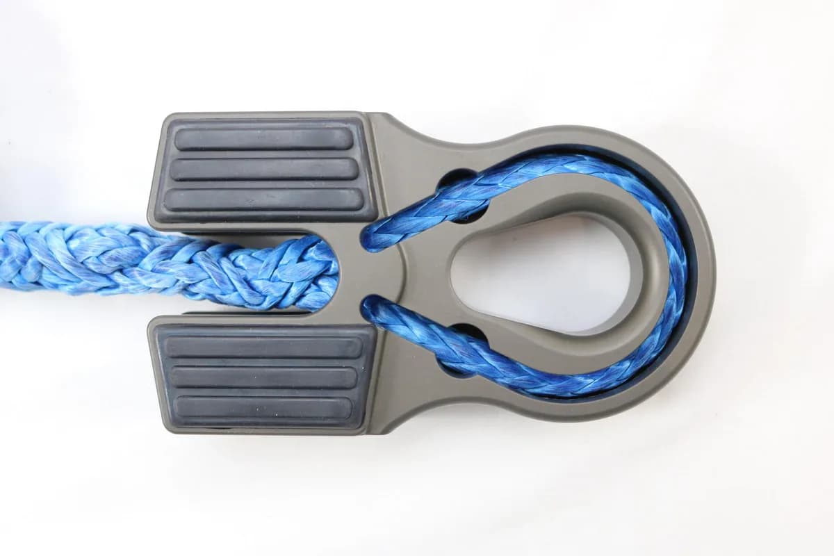 Factor 55 00375-06 Flat Splicer 3/8-1/2 Synthetic Rope Splice-On Shackle Mount -- Gray