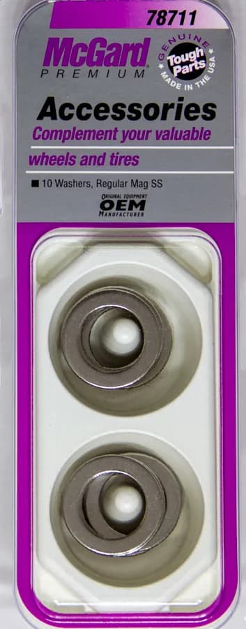 McGard 78711 Mag Washer-Stainless Steel-Center Hole-Set of 10