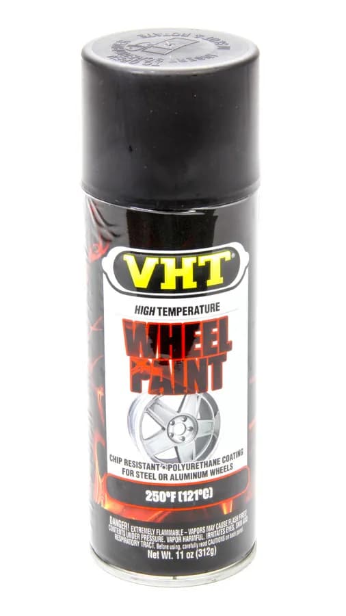 High Temperature Wheel Paint; Satin Black; 11 Oz. Aerosol
