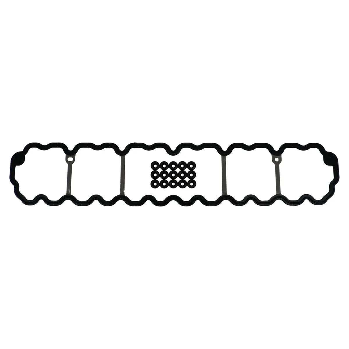 Valve Cover Gasket Kit; Rubber; Steel; Black; Incl. Valve Cover Gasket and 15 Grommets; Required;Use Existing Hardware;
