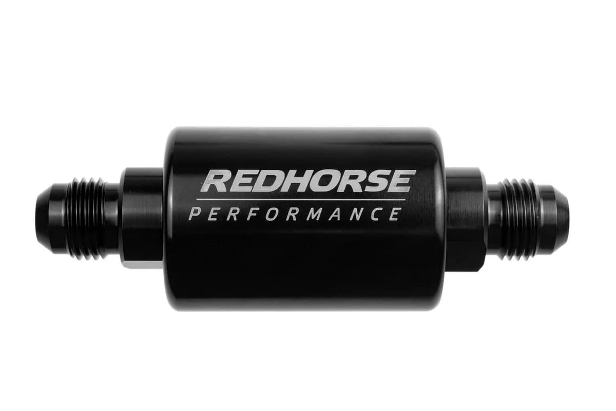 06 Inlet 06 Outlet an High Flow Fuel Filter Black