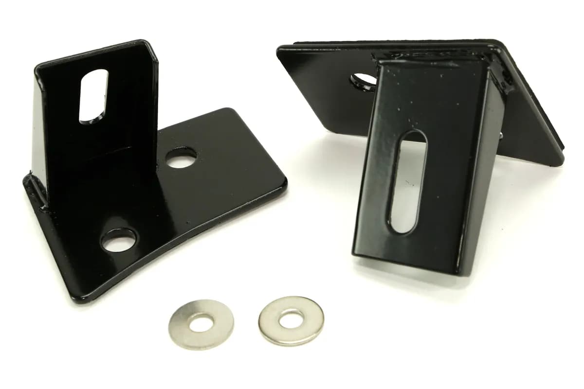Windshield Mount Light Bracket Pair Black JK Wrangler 0716